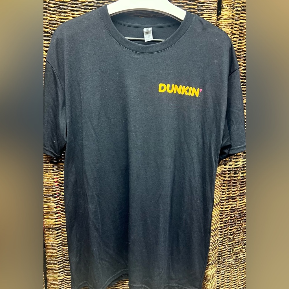 Dunkin’ donuts-Black T-Shirt, Unisex, XLarge, Large i
print on back